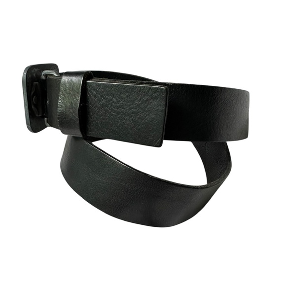 Genuine DIESEL Trapano Black Leather Belt With Silver Buckle For Men 36 - Picture 5 of 11